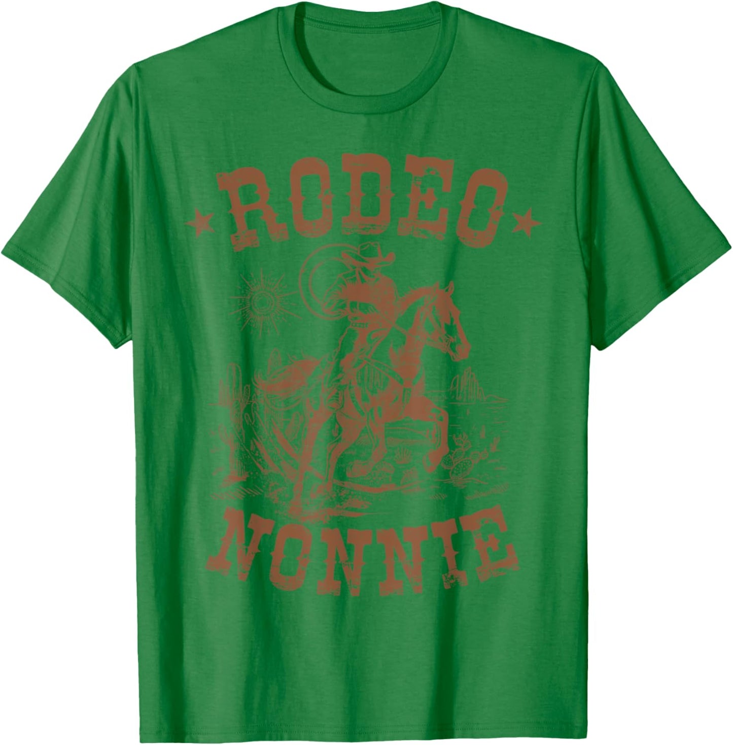 Rodeo Nonnie Western Cowboy Family Matching Mother's Day T-Shirt - T-Shirt | Irish Green