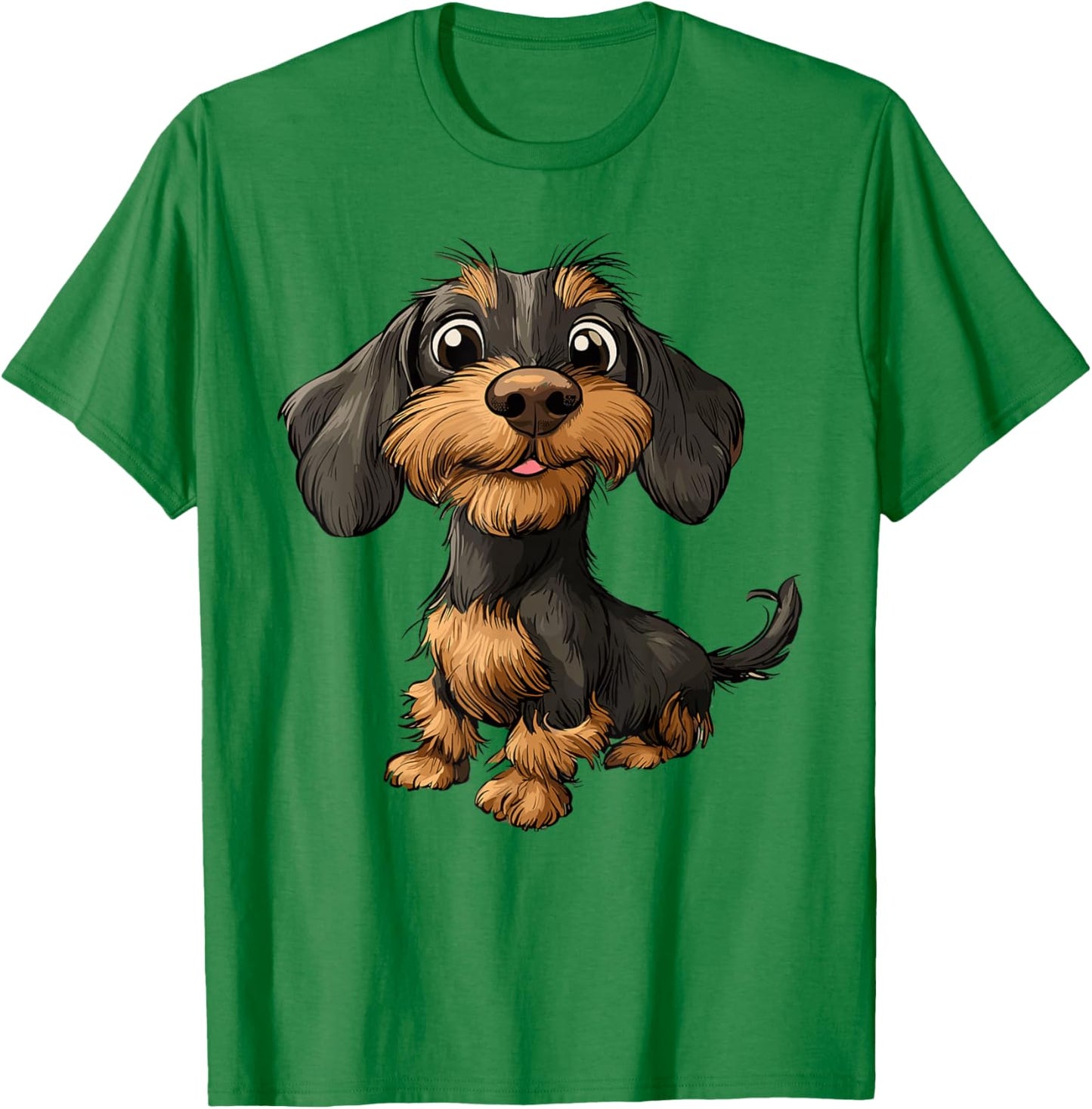 Rauhaardackel Dachshund Teckel Dog Hunting Dog Funny , White, S T-Shirt - T-Shirt | Irish Green