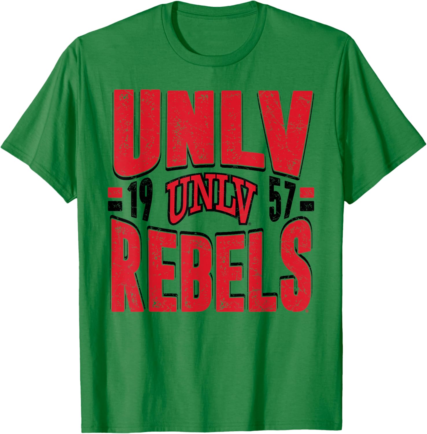 UNLV Rebels Vintage 90's Retro White Officially Licensed T-Shirt - T-Shirt | Irish Green
