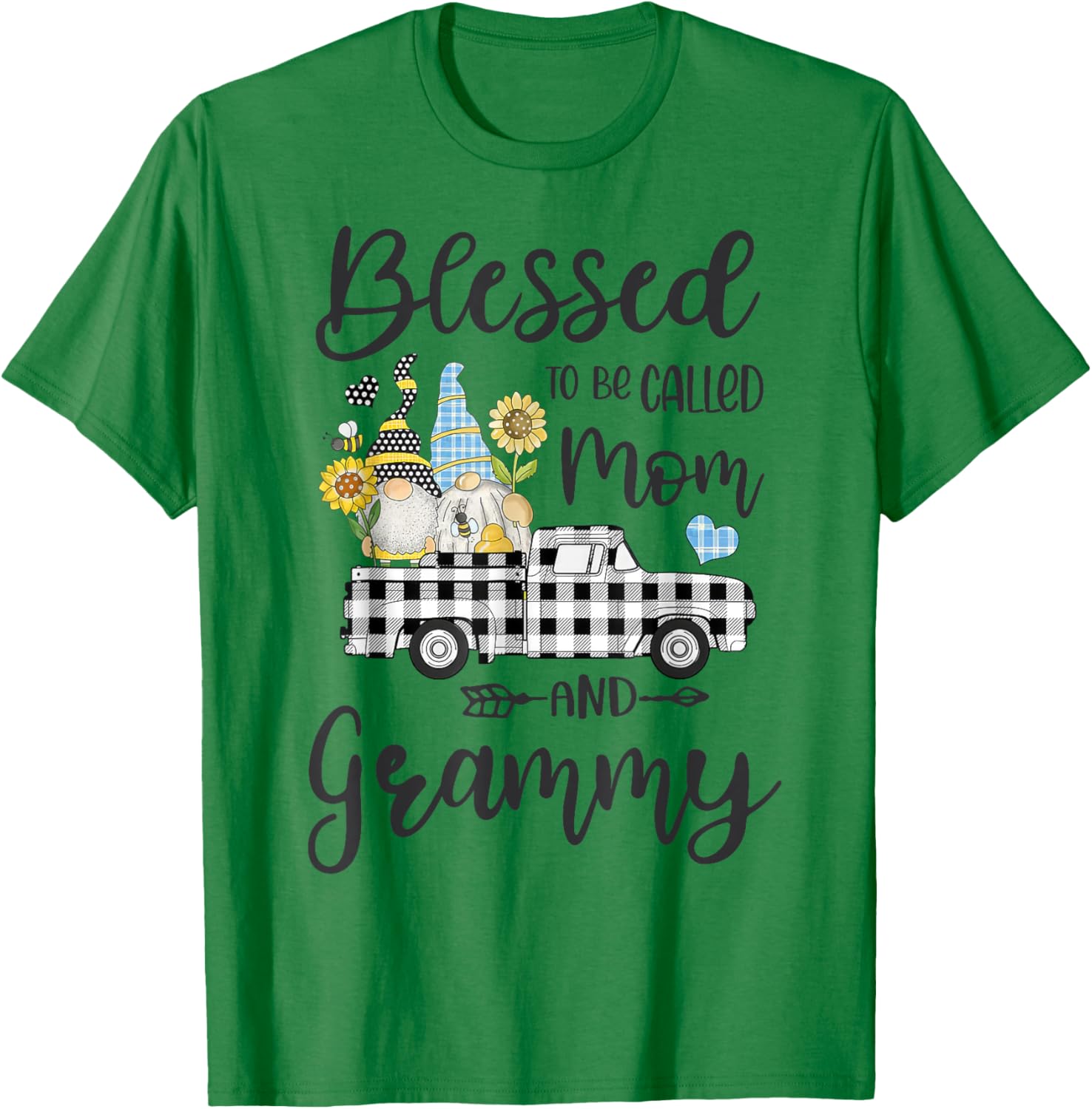 Gnomes Blessed To Be Called Mom And Grammy Mother's Day T-Shirt - T-Shirt | Irish Green