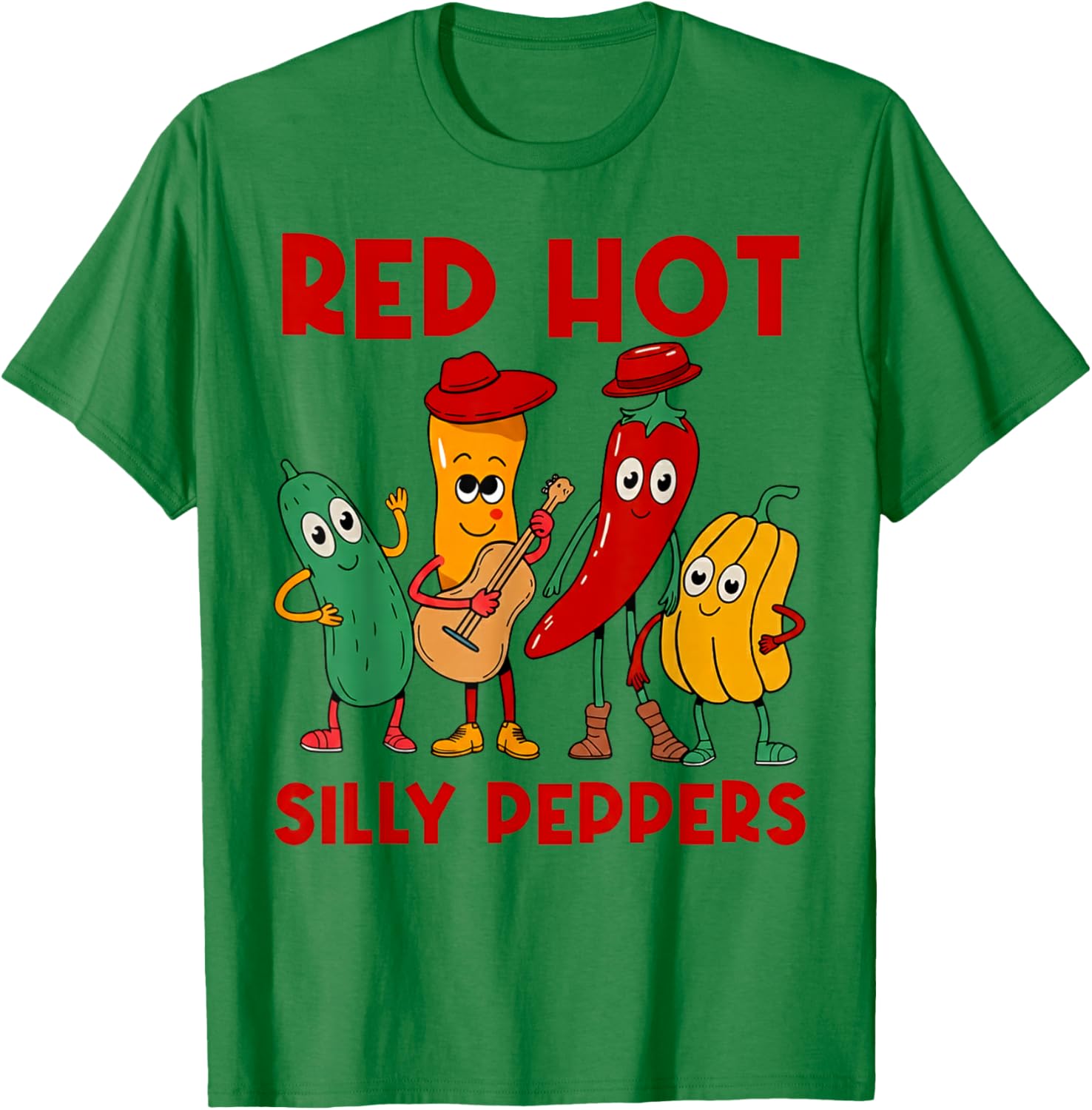 Red Hot Silly Peppers T-Shirt - T-Shirt | Irish Green