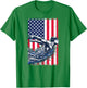 Swimming American Flag USA Swim Sport Team Swimmer Butterfly Women Kids Men T-Shirt - T-Shirt | Irish Green