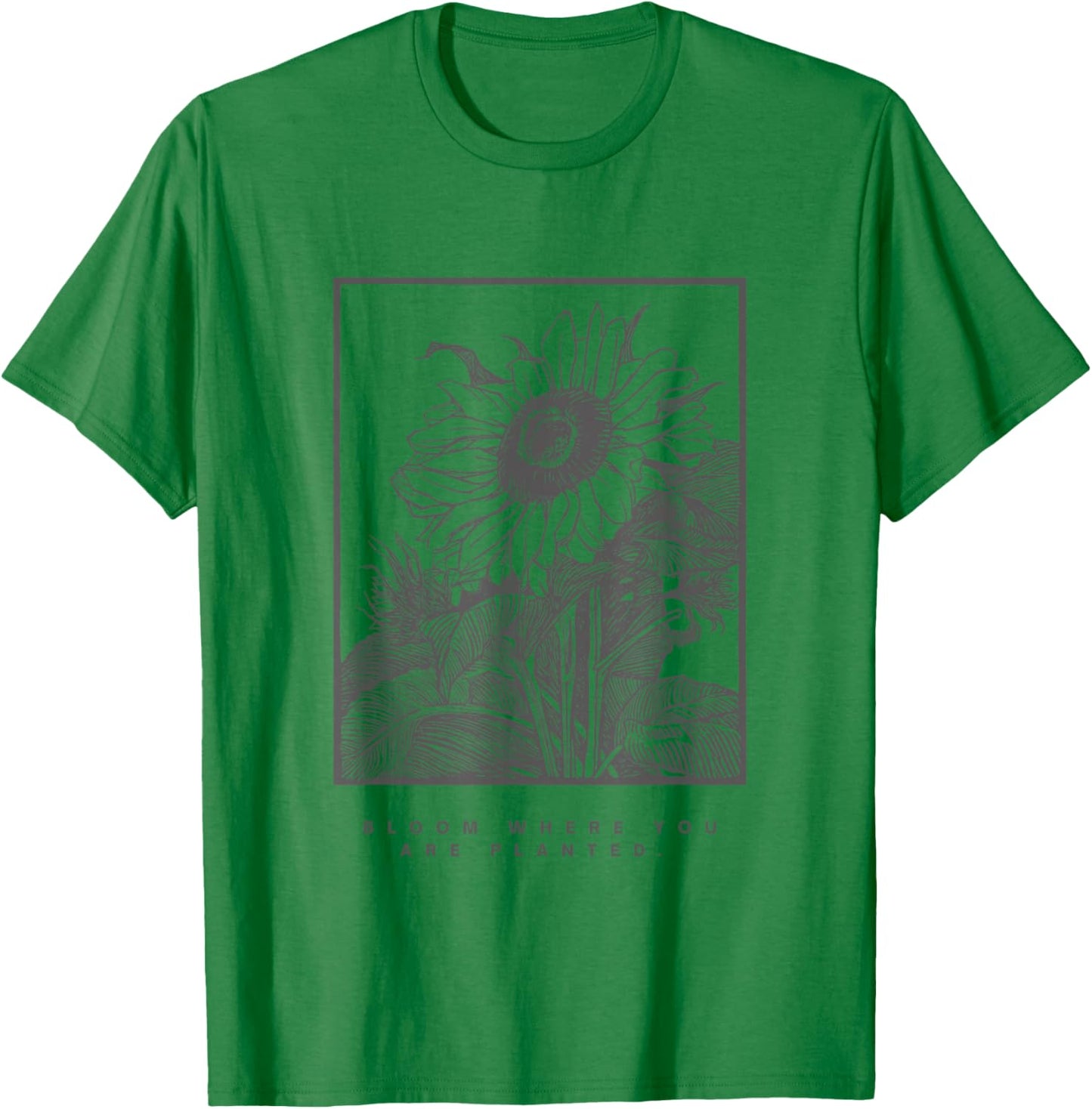 Sunflower Shirt Vintage Bloom Where You Are Planted T-Shirt - T-Shirt | Irish Green
