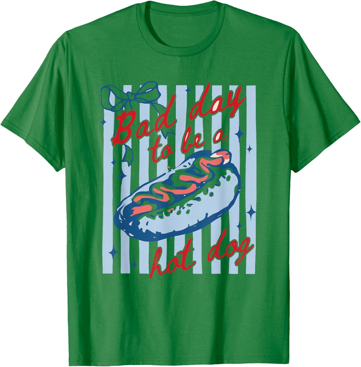 Bad Day to Be A Hot Dog Funny BBQ Grilling 4th of July T-Shirt - T-Shirt | Irish Green