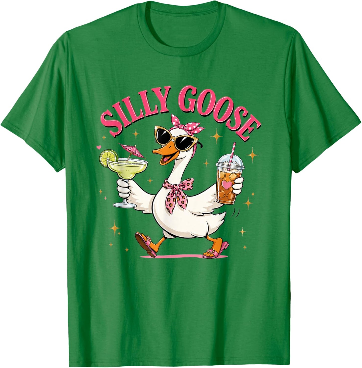 Silly Goose Funny Meme Cute Silly Goose T-Shirt - T-Shirt | Irish Green