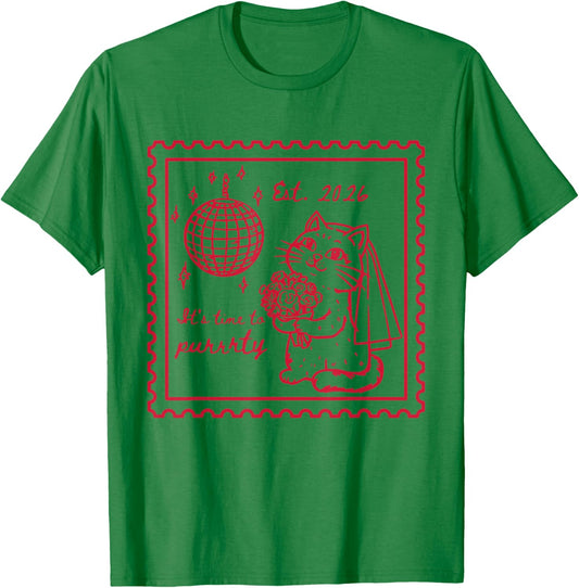 Cat Bachelorette Party Getting Meowied Cats Bride Funny T-Shirt - T-Shirt | Irish Green