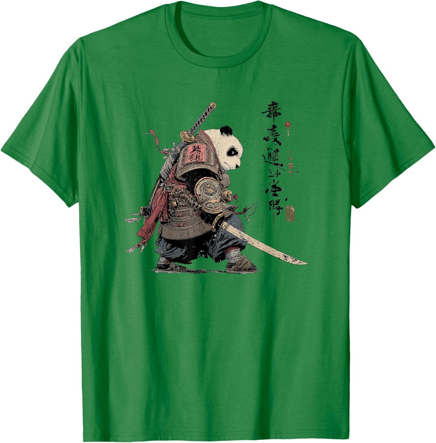 Panda Samurai T-Shirt - T-Shirt | Irish Green