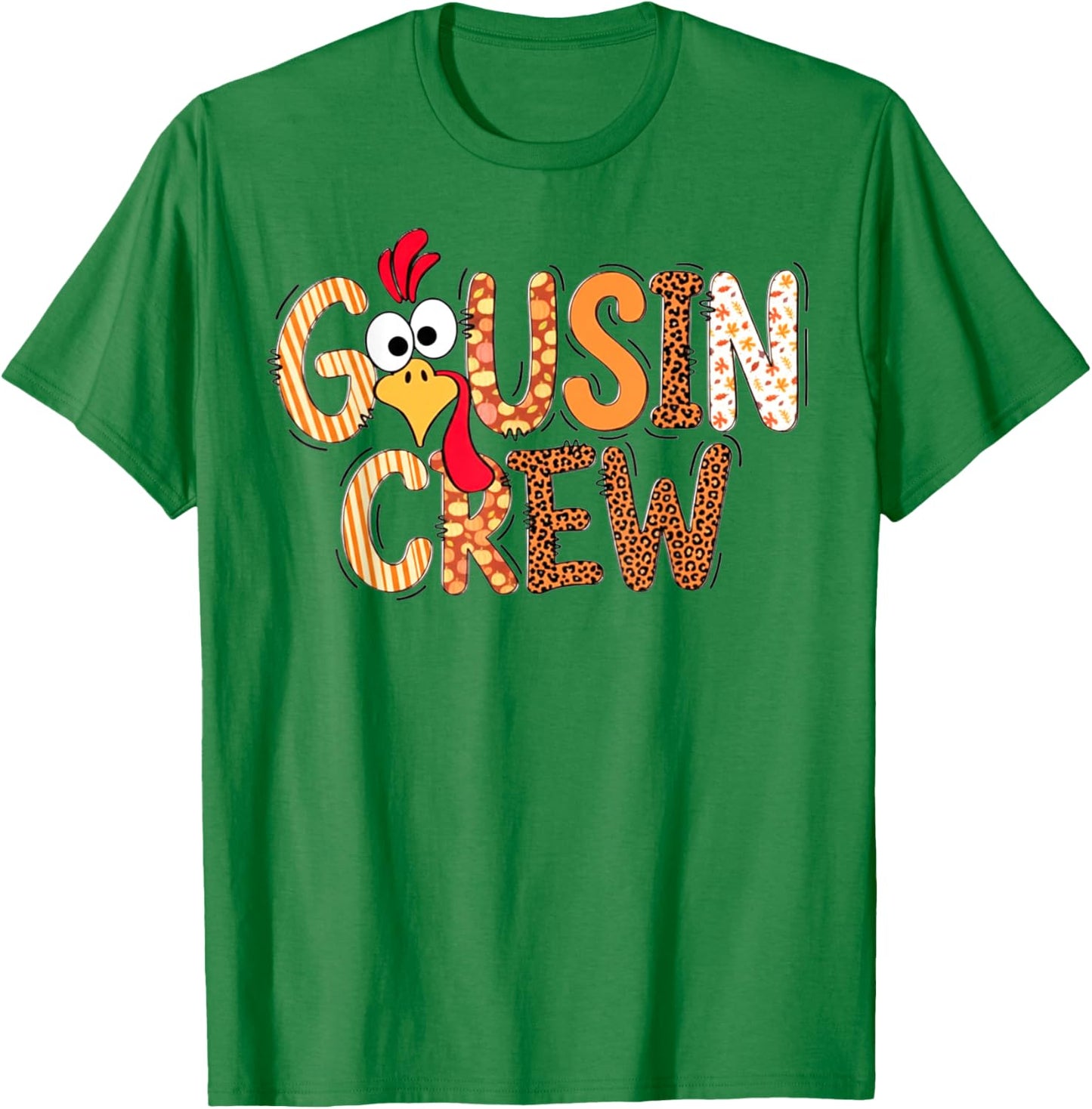 Funny Cousin Crew Thanksgiving Turkey Matching Family T-Shirt - T-Shirt | Irish Green
