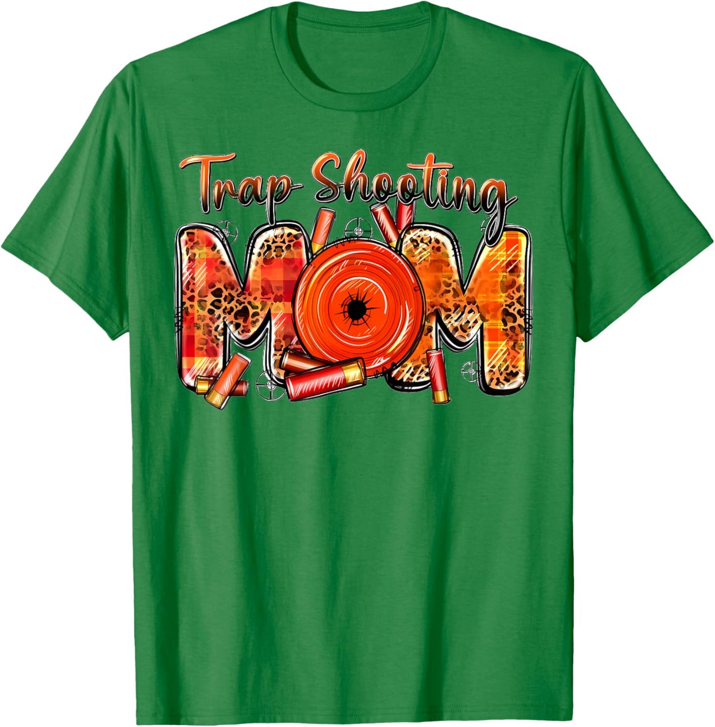 Trap Shooting Mom Western Leopard Mother's Day Hunting Gifts T-Shirt - T-Shirt | Irish Green