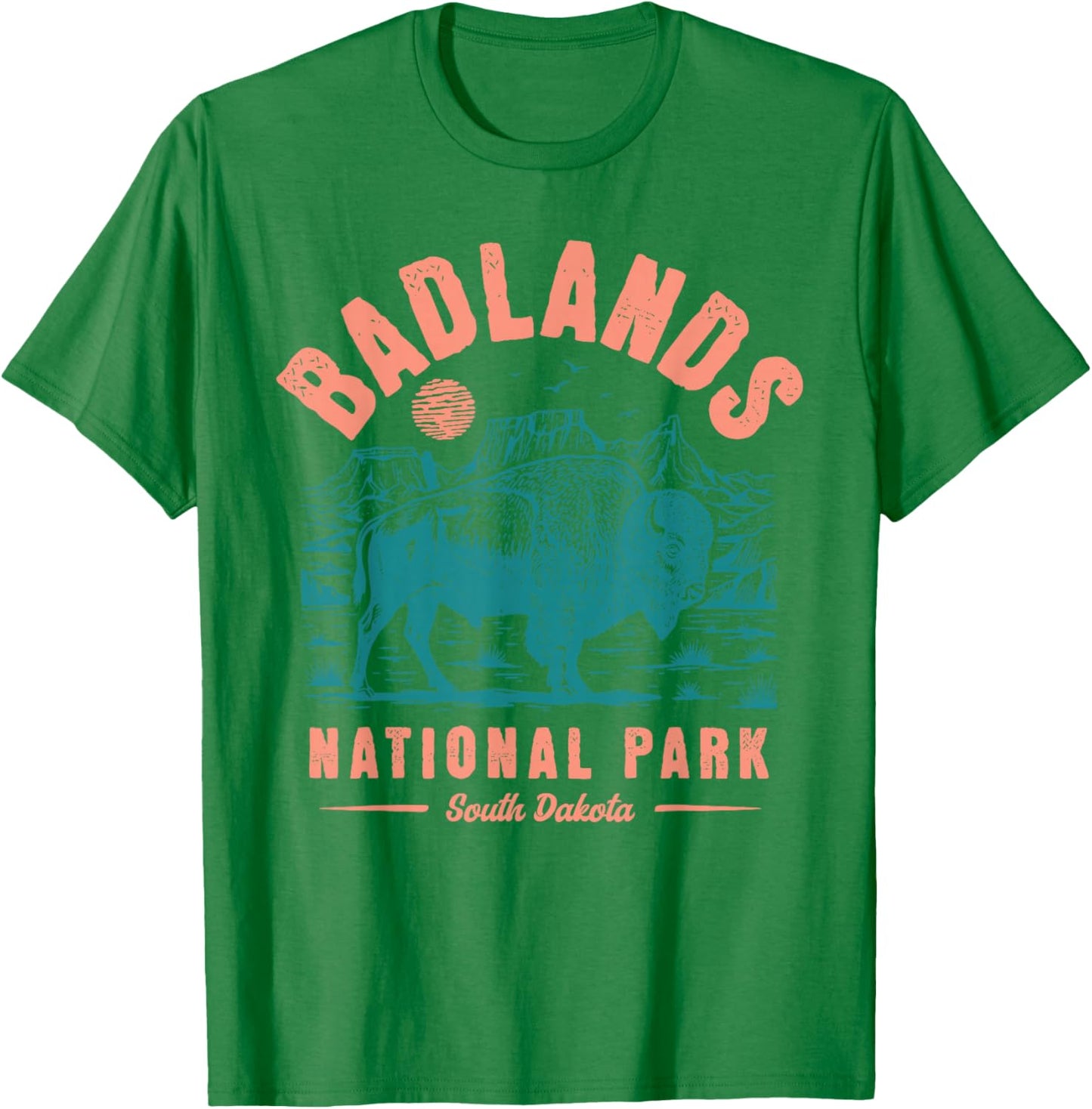 Badlands National Park Wilderness Hiking Camping Adventure T-Shirt - T-Shirt | Irish Green