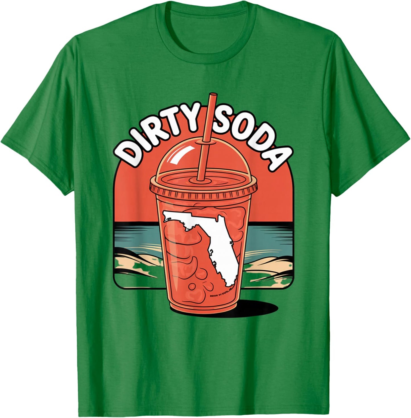 Dirty Soda Bar Florida Tropical Flavors T-Shirt - T-Shirt | Irish Green