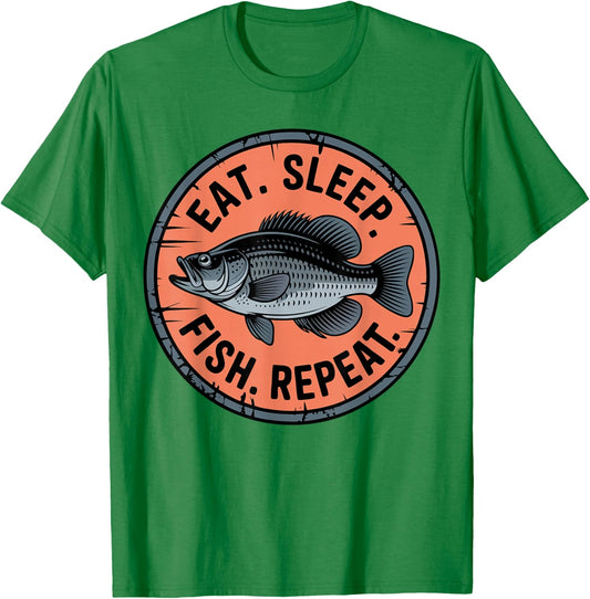 Crappie Fishermen Catching Crappie Fish T-Shirt - T-Shirt | Irish Green