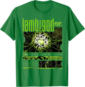 Lamb of God Glitch White T-Shirt - T-Shirt | Irish Green
