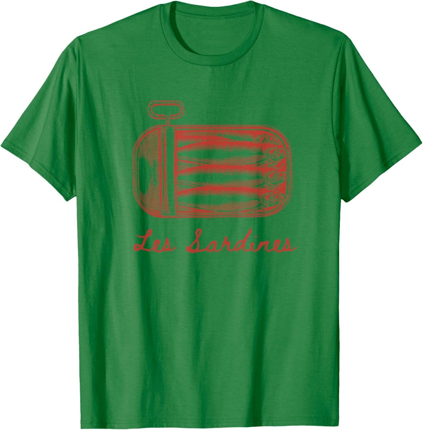 Les Sardines Fisherman Aesthetic Coastal Sardine Fish T-Shirt - T-Shirt | Irish Green