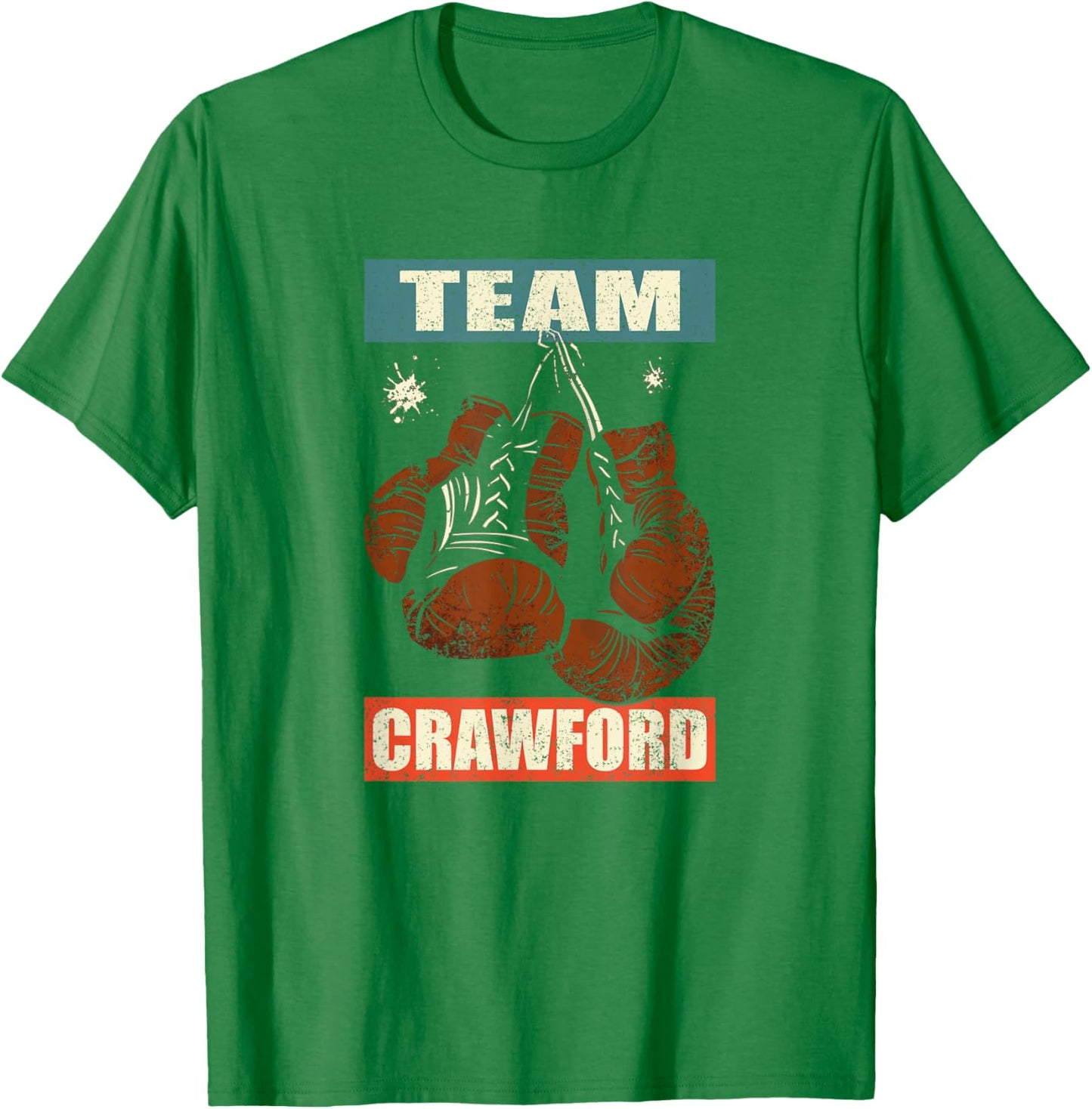 Crawford Last Name Retro Family Crawford Boxing T-Shirt - T-Shirt | Irish Green