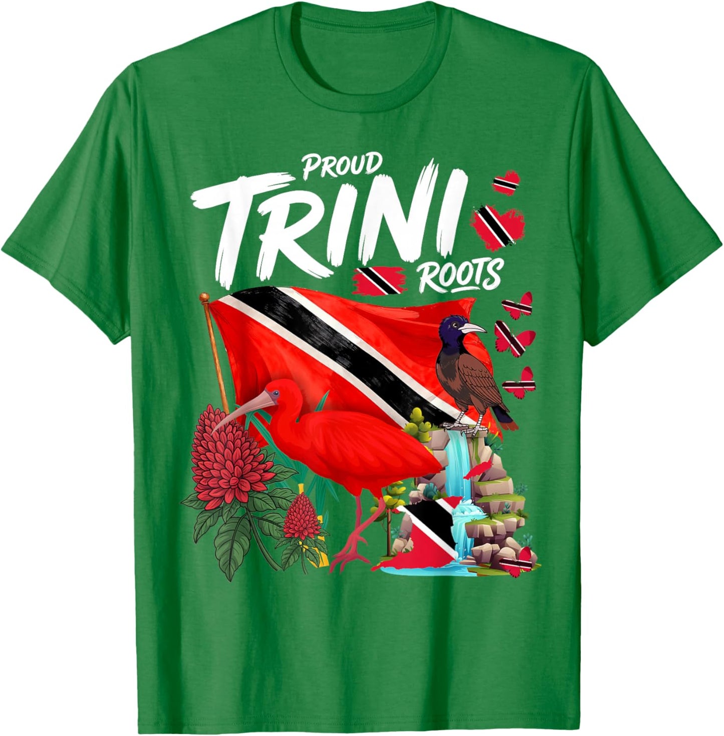 Trini Flag Outfit Idea Trinidad & Tobago Culture T-Shirt - T-Shirt | Irish Green