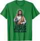 Jesus Saves Bruh Christ Meme Christian Humor Funny Easter T-Shirt - T-Shirt | Irish Green