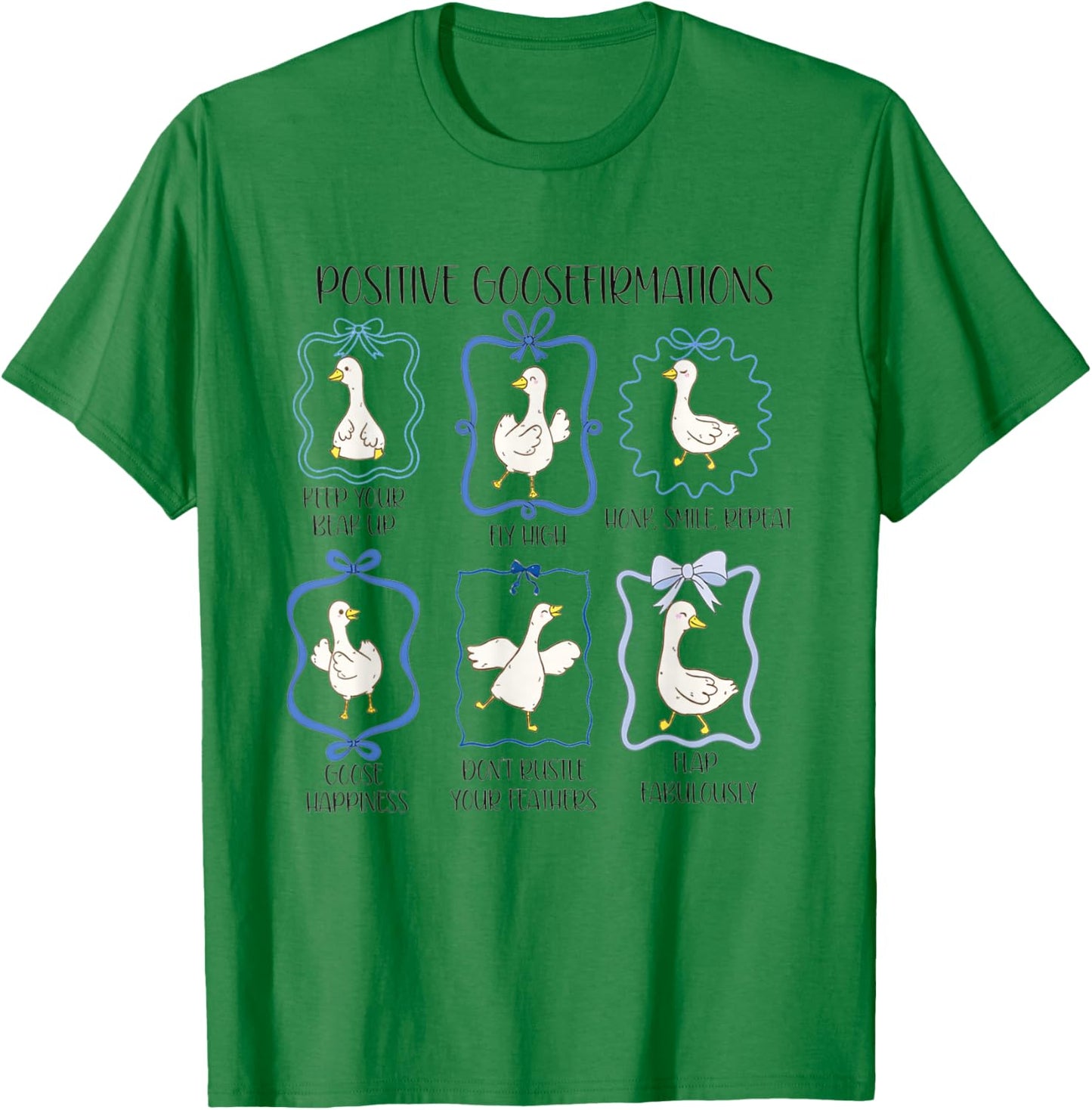 Silly Goose Affirmations Coquette Teacher Therapist Educator T-Shirt - T-Shirt | Irish Green