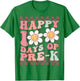 Happy 100 Days of Pre-K Cute Groovy 100th Day of Preschool T-Shirt - T-Shirt | Irish Green