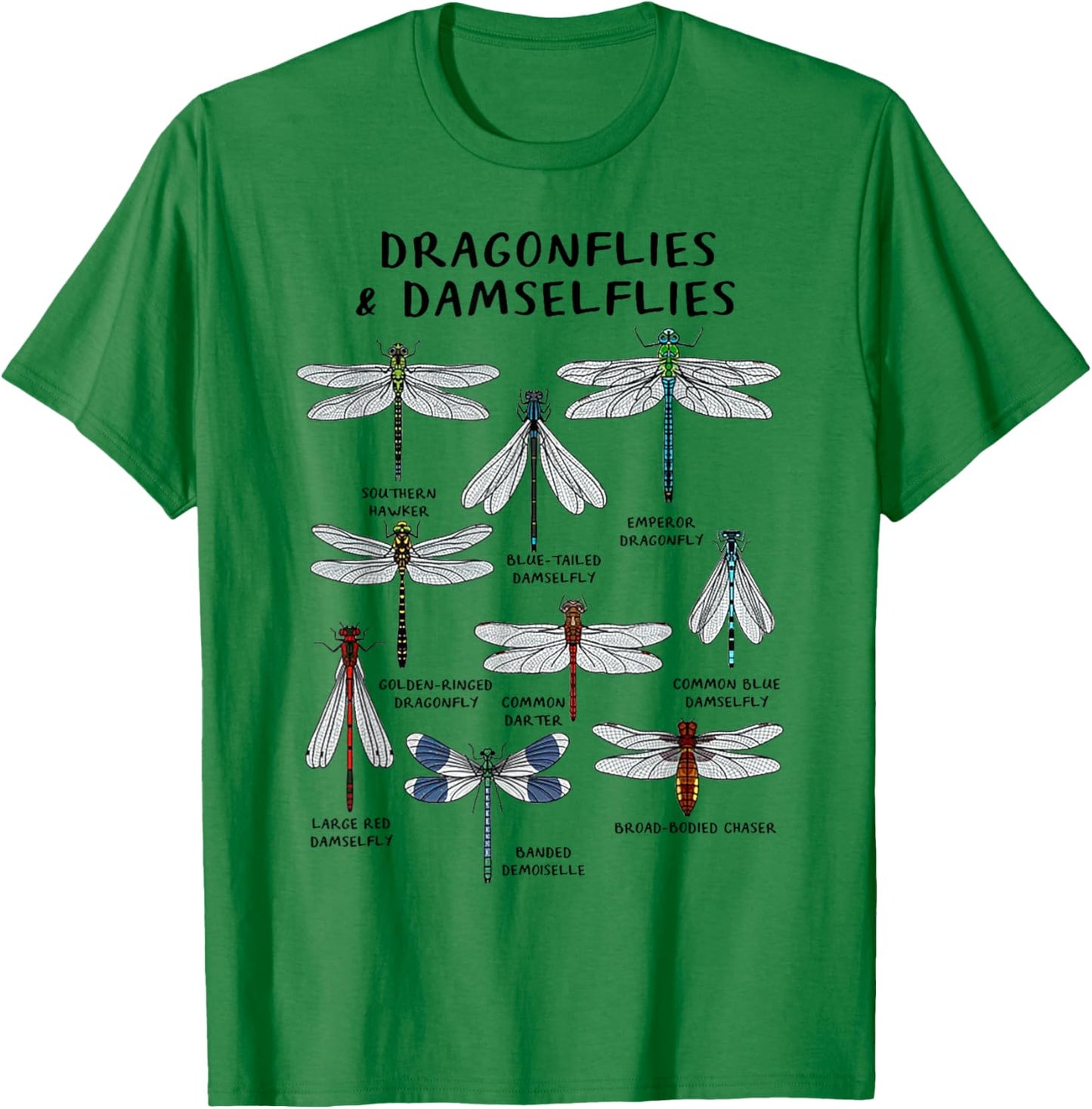 Dragonflies And Damselflies T-Shirt - T-Shirt | Irish Green