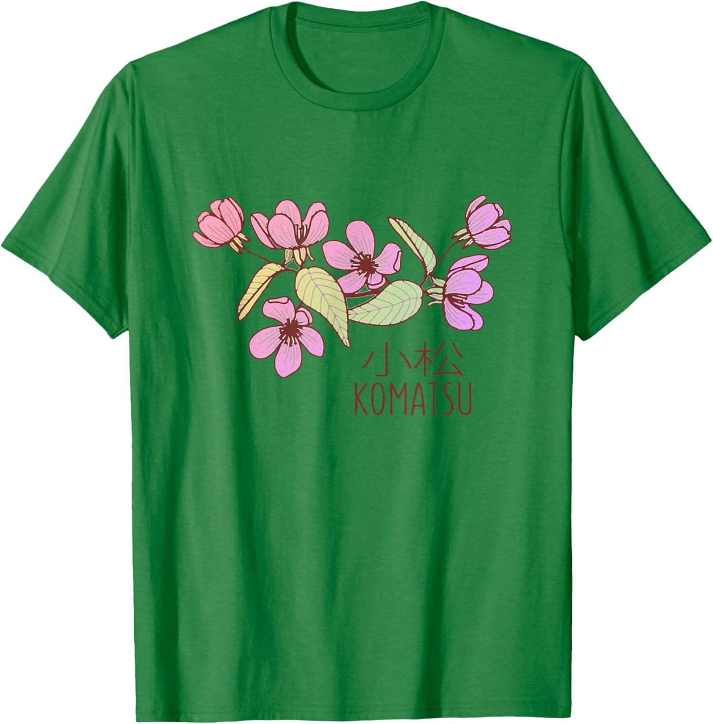 Komatsu Japan Blossoms | Komatsu Ishikawa Japan T-Shirt - T-Shirt | Irish Green