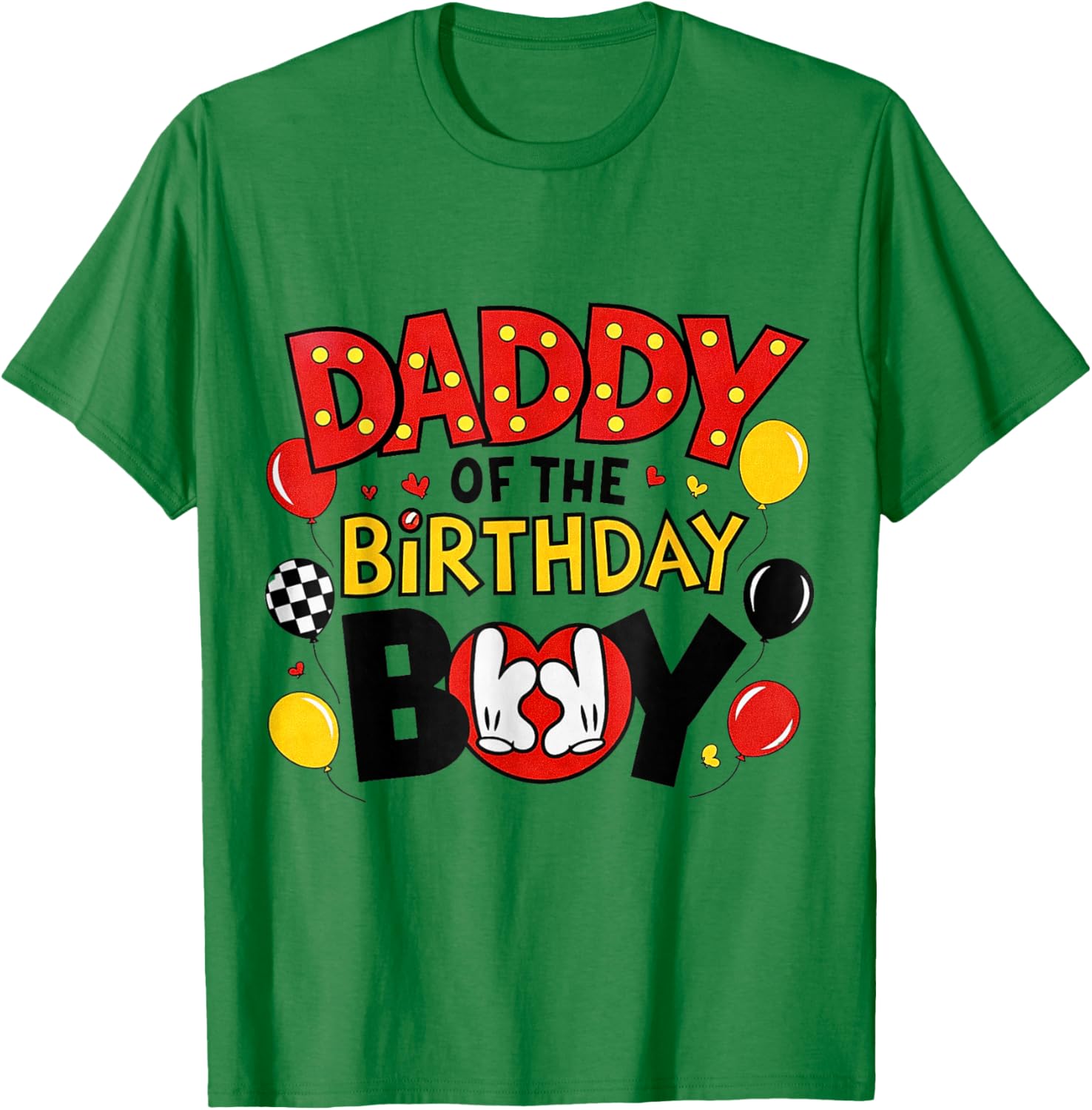 Daddy of The Birthday Boy Shirt Matching Dad Son Family Bday T-Shirt - T-Shirt | Irish Green