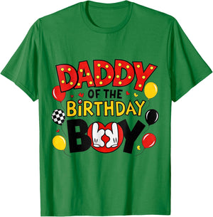 Daddy of The Birthday Boy Shirt Matching Dad Son Family Bday T-Shirt - T-Shirt | Irish Green