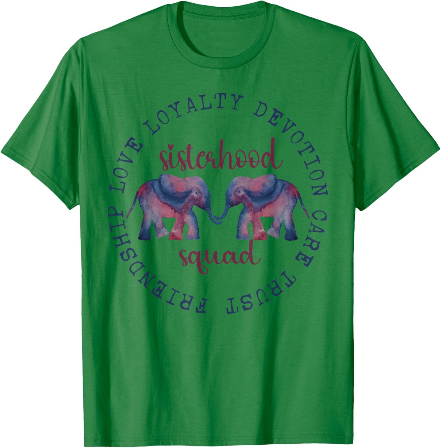 Elephant Friendship Sisterhood Squad Tribe Crew Friend Group T-Shirt - T-Shirt | Irish Green