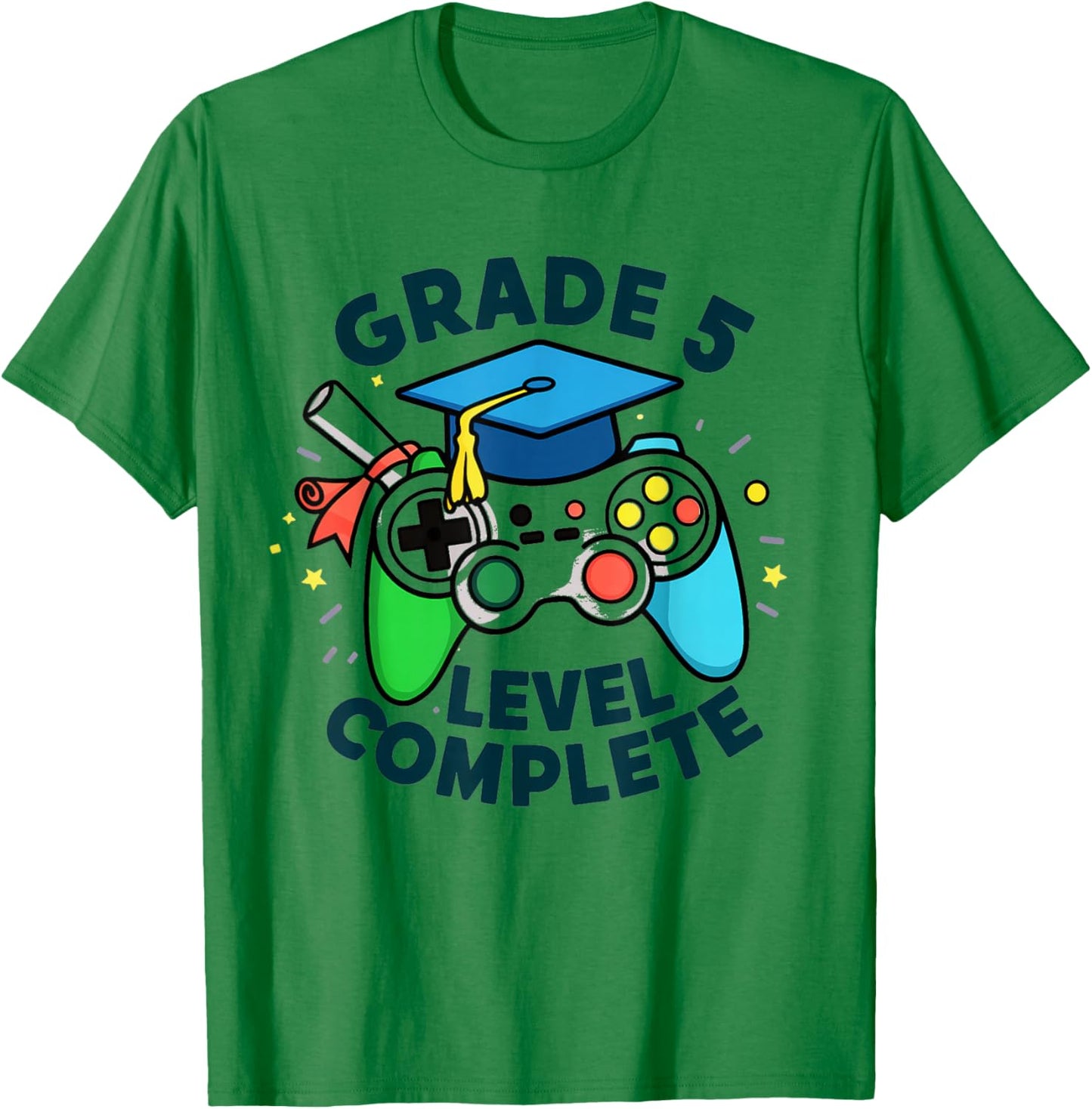 5th Grade Level Complete Gaming Graduation Gamer Squad T-Shirt - T-Shirt | Irish Green