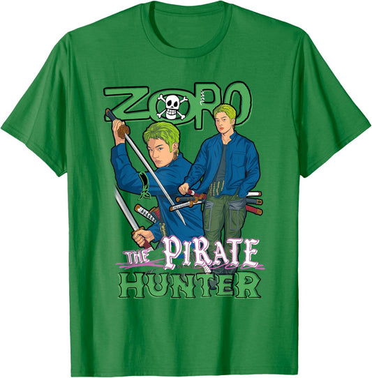 One Piece Zoro The Pirate Hunter T-Shirt - T-Shirt | Irish Green