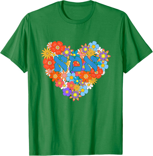 Ima Hebrew Jewish Mom Israeli Imma Flower Heart Mother's Day T-Shirt - T-Shirt | Irish Green