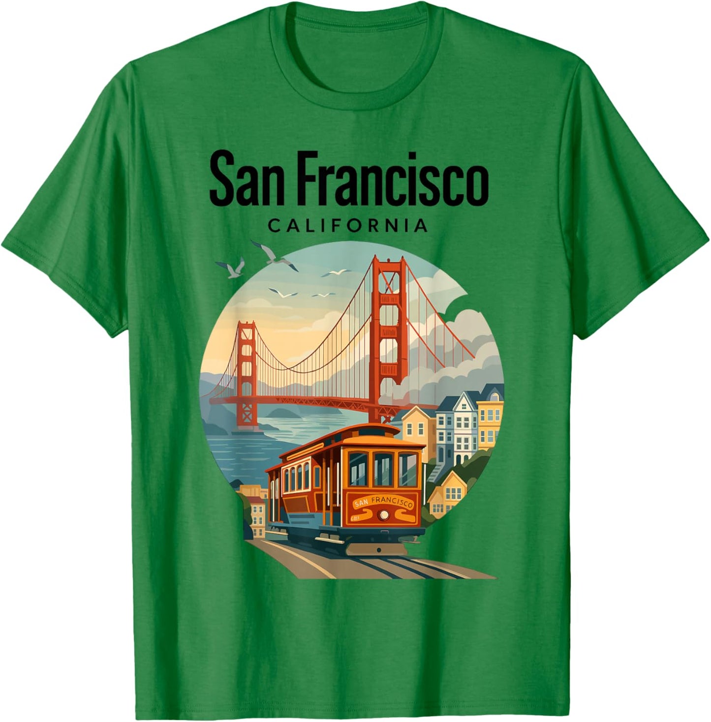 San Francisco California Souvenir T-Shirt - T-Shirt | Irish Green