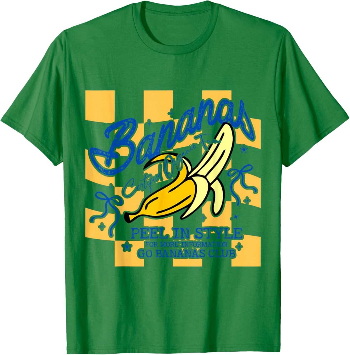 That's Bananas Funny Summer Striped Coquette Preppy T-Shirt - T-Shirt | Irish Green