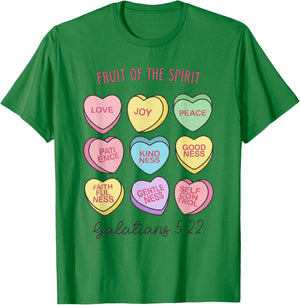 Fruit of The Spirit Christian Hearts Galatians 5:22 Women T-Shirt - T-Shirt | Irish Green