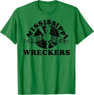 Mississippi Wreckers Retro T-Shirt - T-Shirt | Irish Green
