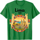 Peru Lima Travel Art Llama Andes Souvenir T-Shirt - T-Shirt | Irish Green