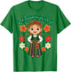 Lithuania Lithuanian Girl Traditional Dress Flowers Heritage T-Shirt - T-Shirt | Irish Green