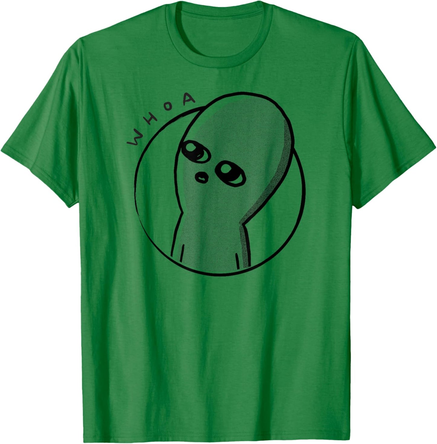 Threadless Nathan W. Pyle Strange Planet Whoa Graphic T-Shirt - T-Shirt | Irish Green
