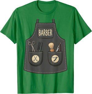 Barber Hair Stylist Funny Cool Apron Barbershop Costume T-Shirt - T-Shirt | Irish Green