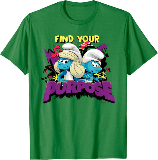 The Smurfs Movie Find Your Purpose Smurfette T-Shirt - T-Shirt | Irish Green