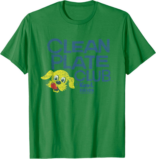 Ken L-Ration Clean Plate Club Distressed Retro Dog Food Men Women Kids T-Shirt - T-Shirt | Irish Green