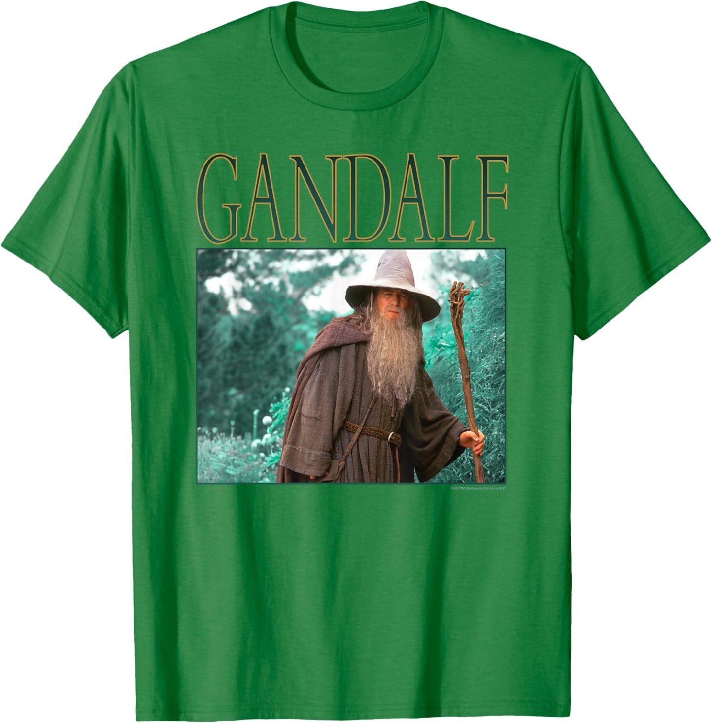 The Lord of the Rings Gandalf In The Woods Portrait T-Shirt - T-Shirt | Irish Green