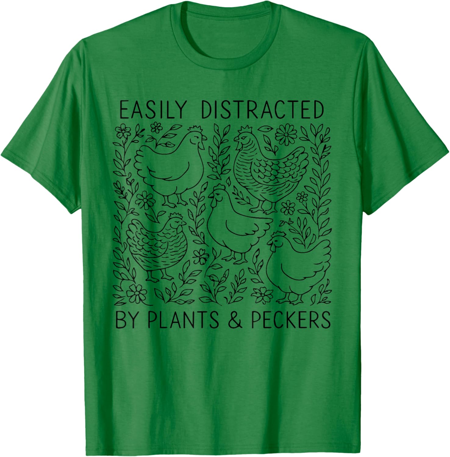Hoeing Ain’t Easy Funny Gardening Shirt Gardener Plant Lover T-Shirt - T-Shirt | Irish Green