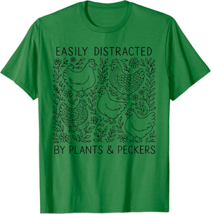 Hoeing Ain’t Easy Funny Gardening Shirt Gardener Plant Lover T-Shirt - T-Shirt | Irish Green