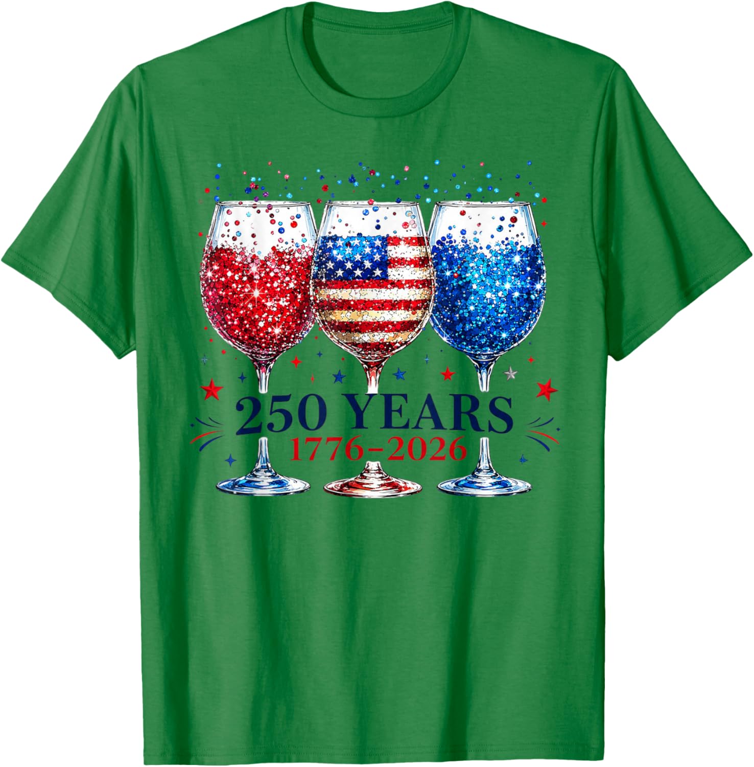 250 Anniversary USA 4th of July Patriotic 250 Years American T-Shirt - T-Shirt | Irish Green