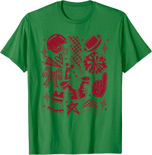 Maroon Football Team Cheer Squad Punk Rock T-Shirt - T-Shirt | Irish Green