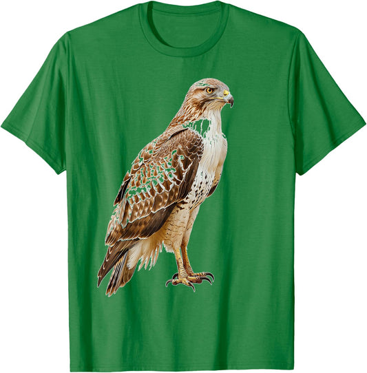 Hawk Animal Bird Graphic Art Hawk T-Shirt - T-Shirt | Irish Green