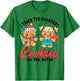 Teacher Of Smart Cookies Cute Gingerbread Teacher Christmas T-Shirt - T-Shirt | Irish Green