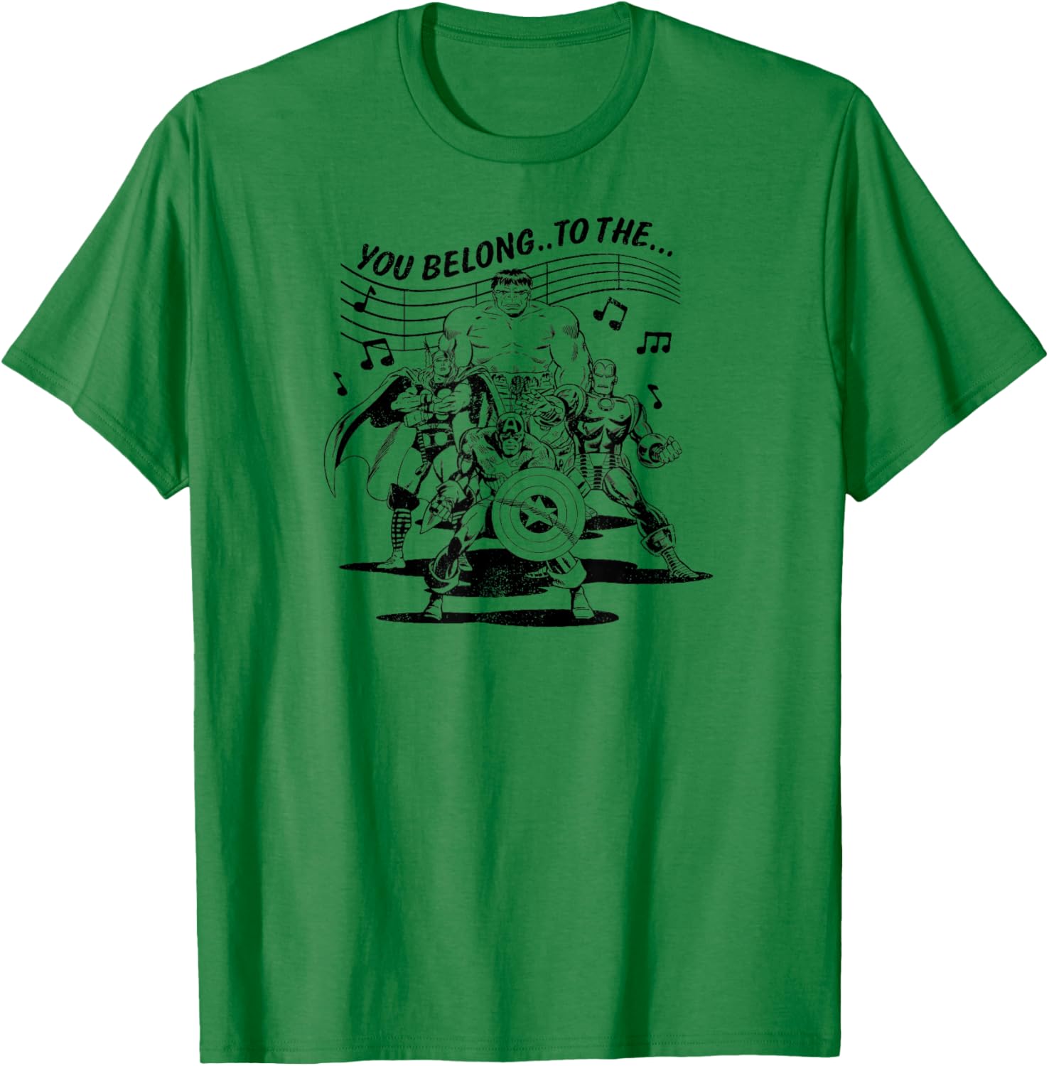 Marvel - You Belong To The Merry Marvel Marching Society T-Shirt - T-Shirt | Irish Green