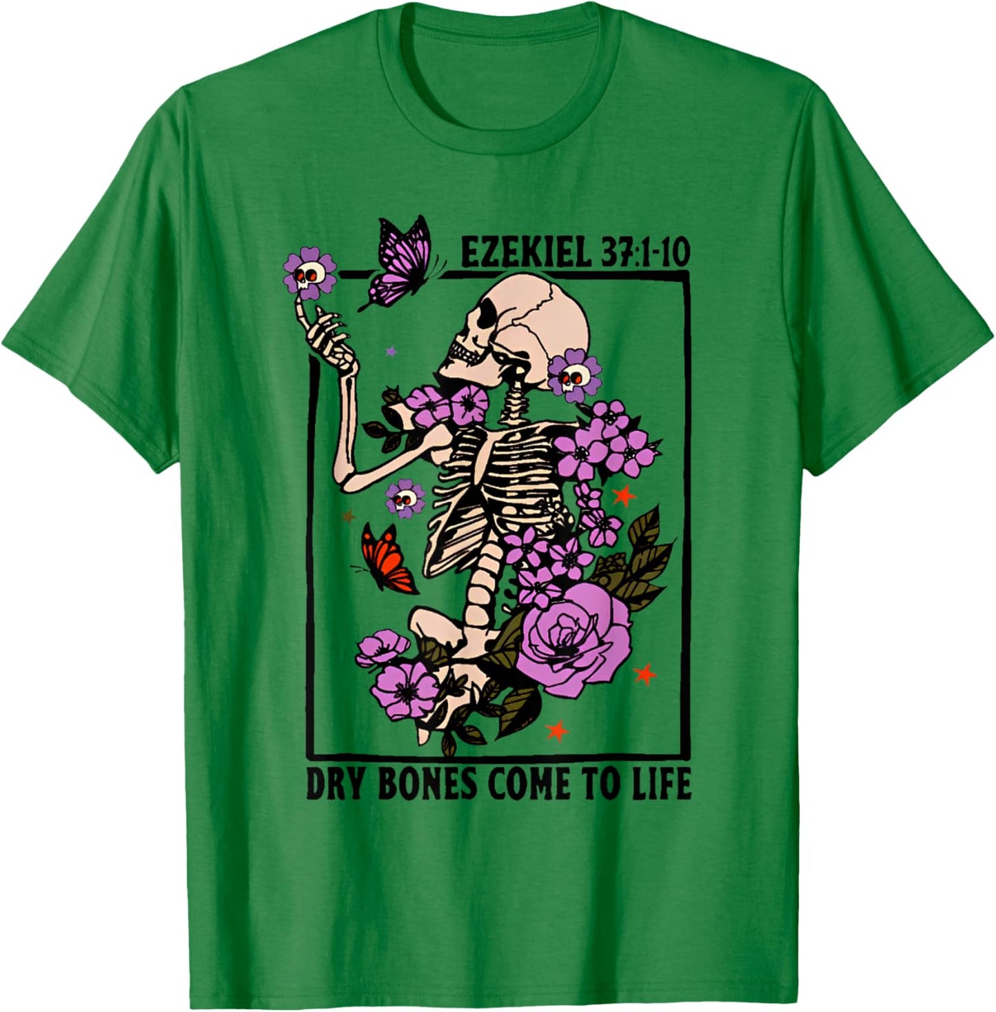 Dry Bone Come To Life Skeleton T-Shirt - T-Shirt | Irish Green